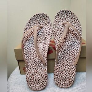Fitflop Iqushion Erogonomic Flip Flops Nude Bubbles Size 8 NWB